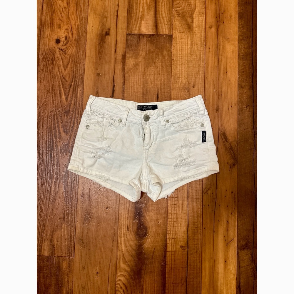 White Denim Shorts